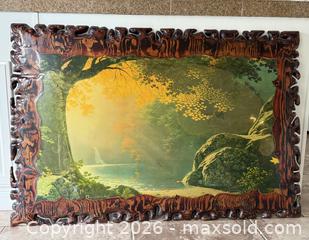 MaxSold Auction: Huge Vintage MCM Wood Artwork on wood. Brutalist. Statement Piece!  - San Jose (California, USA) SELLER MANAGED Estate Sale Online Auction - South 16th Street