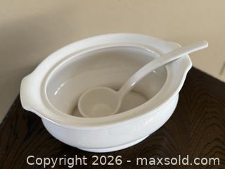 MaxSold Auction: Vintage Country French White Tureen Duck Covered Serving Bowl Dish with Spoon - San Jose (California, USA) SELLER MANAGED Estate Sale Online Auction - South 16th Street