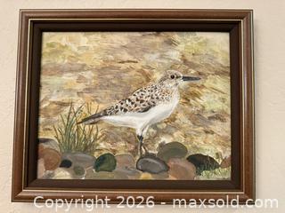 MaxSold Auction: Vintage Framed Art: Standing Upright Sandpiper - San Jose (California, USA) SELLER MANAGED Estate Sale Online Auction - South 16th Street