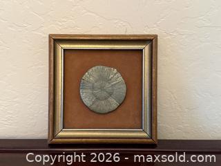 MaxSold Auction: Vintage Framed Pyrite Sun Fossil 35 Million Years Old - San Jose (California, USA) SELLER MANAGED Estate Sale Online Auction - South 16th Street