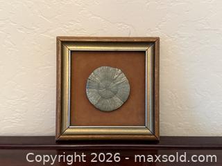 MaxSold Auction: Vintage Framed Pyrite Sun Fossil 35 Million Years Old - San Jose (California, USA) SELLER MANAGED Estate Sale Online Auction - South 16th Street