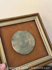 MaxSold Auction: Vintage Framed Pyrite Sun Fossil 35 Million Years Old - San Jose (California, USA) SELLER MANAGED Estate Sale Online Auction - South 16th Street