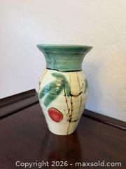 MaxSold Auction: Vintage Handmade Ceramic Bamboo Crackle Vase - Signed - San Jose (California, USA) SELLER MANAGED Estate Sale Online Auction - South 16th Street