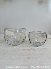 MaxSold Auction: Heavy Clear Glass Holders - Pair of Nesting Glass Vases  - Kingston (Ontario, Canada) SELLER MANAGED Downsizing Online Auction - Bishop Street