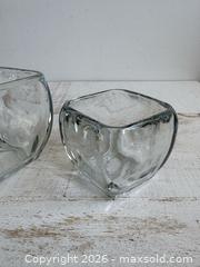 MaxSold Auction: Heavy Clear Glass Holders - Pair of Nesting Glass Vases  - Kingston (Ontario, Canada) SELLER MANAGED Downsizing Online Auction - Bishop Street