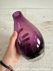 MaxSold Auction: Heavy Purple Glass Teardrop Shaped Flower Vase - Kingston (Ontario, Canada) SELLER MANAGED Downsizing Online Auction - Bishop Street
