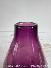 MaxSold Auction: Heavy Purple Glass Teardrop Shaped Flower Vase - Kingston (Ontario, Canada) SELLER MANAGED Downsizing Online Auction - Bishop Street