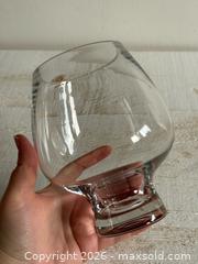 MaxSold Auction: Large Clear Glass Brandy Sniffer Glass - Large Clear Glass Vase - Kingston (Ontario, Canada) SELLER MANAGED Downsizing Online Auction - Bishop Street