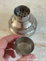 MaxSold Auction: Large Glass and Silver Tone Metal Cocktail Shaker - Kingston (Ontario, Canada) SELLER MANAGED Downsizing Online Auction - Bishop Street