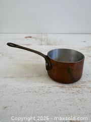 MaxSold Auction: Miniature Copper and Brass Sauce Pot - Copper Measuring Cup - Kingston (Ontario, Canada) SELLER MANAGED Downsizing Online Auction - Bishop Street
