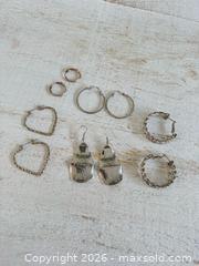 MaxSold Auction: Mixed Lot of Silver Toned Pierced Earrings  - Kingston (Ontario, Canada) SELLER MANAGED Downsizing Online Auction - Bishop Street