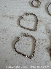 MaxSold Auction: Mixed Lot of Silver Toned Pierced Earrings  - Kingston (Ontario, Canada) SELLER MANAGED Downsizing Online Auction - Bishop Street