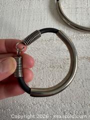 MaxSold Auction: Necklace and Bracelet Set - Black Thick Cord with Silver Tone Tube and Connector Elements - Kingston (Ontario, Canada) SELLER MANAGED Downsizing Online Auction - Bishop Street