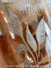 MaxSold Auction: Orange Carnival Lusterware Glasses with White Sunflower and Leaf Design  - Kingston (Ontario, Canada) SELLER MANAGED Downsizing Online Auction - Bishop Street