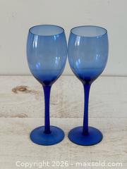 MaxSold Auction: Pair of Cobalt Blue Wine Glasses - Kingston (Ontario, Canada) SELLER MANAGED Downsizing Online Auction - Bishop Street