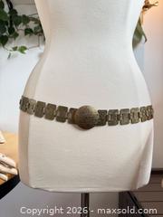 MaxSold Auction: Sarah Cov Canada Made Embossed Brass Belt with Adjustable Closure  - Kingston (Ontario, Canada) SELLER MANAGED Downsizing Online Auction - Bishop Street