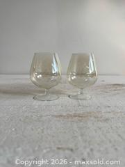 MaxSold Auction: Set of 2 Cognac Glasses - Light Smoked Glass Liqueur Glasses - Kingston (Ontario, Canada) SELLER MANAGED Downsizing Online Auction - Bishop Street