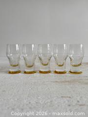 MaxSold Auction: Set of Five Yellow/Orange Tone Shot Glasses - Kingston (Ontario, Canada) SELLER MANAGED Downsizing Online Auction - Bishop Street
