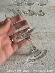 MaxSold Auction: Set of Four Miniature Fluted and Stemmed Drinking Glasses - Clear Glass  - Kingston (Ontario, Canada) SELLER MANAGED Downsizing Online Auction - Bishop Street