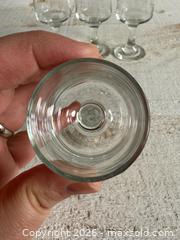 MaxSold Auction: Set of Four Miniature Fluted and Stemmed Drinking Glasses - Clear Glass  - Kingston (Ontario, Canada) SELLER MANAGED Downsizing Online Auction - Bishop Street