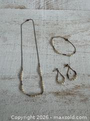 MaxSold Auction: Set of Pearl Accent Necklace, Bracelet, and Dangle Earrings  - Kingston (Ontario, Canada) SELLER MANAGED Downsizing Online Auction - Bishop Street