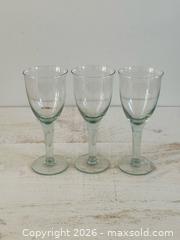 MaxSold Auction: Set of Three Faint Blue/Green Wine Glasses - Kingston (Ontario, Canada) SELLER MANAGED Downsizing Online Auction - Bishop Street