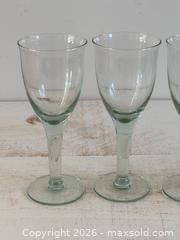 MaxSold Auction: Set of Three Faint Blue/Green Wine Glasses - Kingston (Ontario, Canada) SELLER MANAGED Downsizing Online Auction - Bishop Street