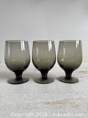 MaxSold Auction: Set of Three Libbey Classic Smoke Goblets  - Kingston (Ontario, Canada) SELLER MANAGED Downsizing Online Auction - Bishop Street