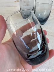 MaxSold Auction: Set of Three Libbey Tiara Bleu Optic Swirl Drinking Glasses  - Kingston (Ontario, Canada) SELLER MANAGED Downsizing Online Auction - Bishop Street