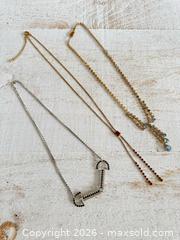 MaxSold Auction: Set of Three Mixed Fashion Jewelry Necklaces with Rhinestone Details  - Kingston (Ontario, Canada) SELLER MANAGED Downsizing Online Auction - Bishop Street