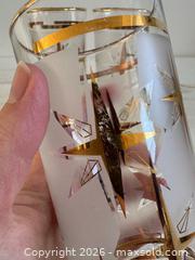 MaxSold Auction: Set of Three Vintage Dominion Atomic Starburst Drinking Glasses  - Kingston (Ontario, Canada) SELLER MANAGED Downsizing Online Auction - Bishop Street
