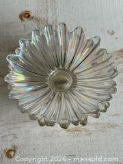 MaxSold Auction: Set of Three Vintage Federal Glass Iridescent Floral Shaped Bowls - Flower Shaped Serving Bowls - Kingston (Ontario, Canada) SELLER MANAGED Downsizing Online Auction - Bishop Street
