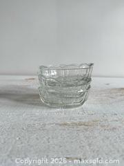 MaxSold Auction: Set of Three Vintage McKee Glass Dish - Thumbprint Glass Dip Bowls - Kingston (Ontario, Canada) SELLER MANAGED Downsizing Online Auction - Bishop Street