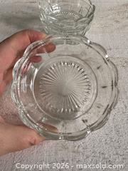 MaxSold Auction: Set of Three Vintage McKee Glass Dish - Thumbprint Glass Dip Bowls - Kingston (Ontario, Canada) SELLER MANAGED Downsizing Online Auction - Bishop Street