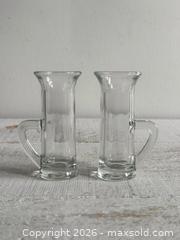 MaxSold Auction: Set of Two Handled Mini Shot Glasses - Pair of Limoncello Glasses - Kingston (Ontario, Canada) SELLER MANAGED Downsizing Online Auction - Bishop Street