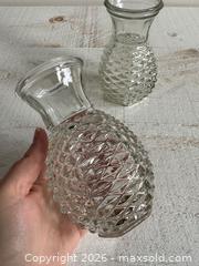 MaxSold Auction: Set of Two Vintage FTD Diamond Point Pineapple Vases - Kingston (Ontario, Canada) SELLER MANAGED Downsizing Online Auction - Bishop Street