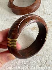 MaxSold Auction: Set of Two Wooden Carved Bracelet Bangles  - Kingston (Ontario, Canada) SELLER MANAGED Downsizing Online Auction - Bishop Street