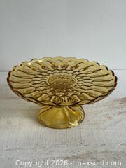 MaxSold Auction: Vintage Anchor Hocking Fairfield Amber Glass Cake Stand - Kingston (Ontario, Canada) SELLER MANAGED Downsizing Online Auction - Bishop Street