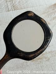 MaxSold Auction: Vintage Black with Silver Back Accent Wooden Vanity Hand Mirror - Kingston (Ontario, Canada) SELLER MANAGED Downsizing Online Auction - Bishop Street