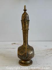 MaxSold Auction: Vintage Brass Etched Long Spout and Handle Kettle Vase  - Kingston (Ontario, Canada) SELLER MANAGED Downsizing Online Auction - Bishop Street