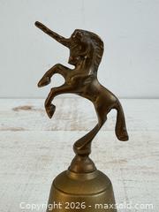 MaxSold Auction: Vintage Brass Rearing Unicorn Bell  - Kingston (Ontario, Canada) SELLER MANAGED Downsizing Online Auction - Bishop Street