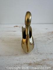 MaxSold Auction: Vintage Brass Swan Trinket Bowl - Long Neck Bird with Wing Holder - Kingston (Ontario, Canada) SELLER MANAGED Downsizing Online Auction - Bishop Street