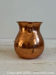 MaxSold Auction: Vintage Hammered Copper and Brass Water Pitcher Vase  - Kingston (Ontario, Canada) SELLER MANAGED Downsizing Online Auction - Bishop Street