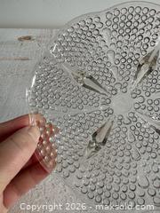 MaxSold Auction: Vintage Hazel Atlas Hobnail Beaded Teardrop 4 Footed Scalloped Edged Clear Glass Bowl - Kingston (Ontario, Canada) SELLER MANAGED Downsizing Online Auction - Bishop Street