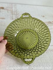 MaxSold Auction: Vintage Indiana Glass Green Honeycomb Relish Dish - Mid-Century Oval Tray - Kingston (Ontario, Canada) SELLER MANAGED Downsizing Online Auction - Bishop Street