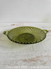 MaxSold Auction: Vintage Indiana Glass Green Honeycomb Relish Dish - Mid-Century Oval Tray - Kingston (Ontario, Canada) SELLER MANAGED Downsizing Online Auction - Bishop Street