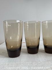 MaxSold Auction: Vintage Libbey Smoky Tawny Brown Highball Glasses Classic Set of 4 - Kingston (Ontario, Canada) SELLER MANAGED Downsizing Online Auction - Bishop Street