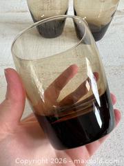 MaxSold Auction: Vintage Libbey Smoky Tawny Brown Lowball Glasses Classic Set of 3 - Kingston (Ontario, Canada) SELLER MANAGED Downsizing Online Auction - Bishop Street