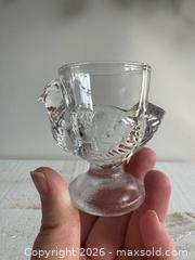 MaxSold Auction: Vintage Luminarc Pressed Glass Chicken Egg Cup Made in France - Kingston (Ontario, Canada) SELLER MANAGED Downsizing Online Auction - Bishop Street