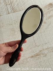 MaxSold Auction: Vintage Metal and Wood Curling Tongs with Black Wood Rimed Hand Mirror - Kingston (Ontario, Canada) SELLER MANAGED Downsizing Online Auction - Bishop Street